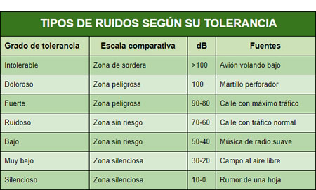 TIPOS DE RUIDOS SEGÚN SU TOLERANCIA